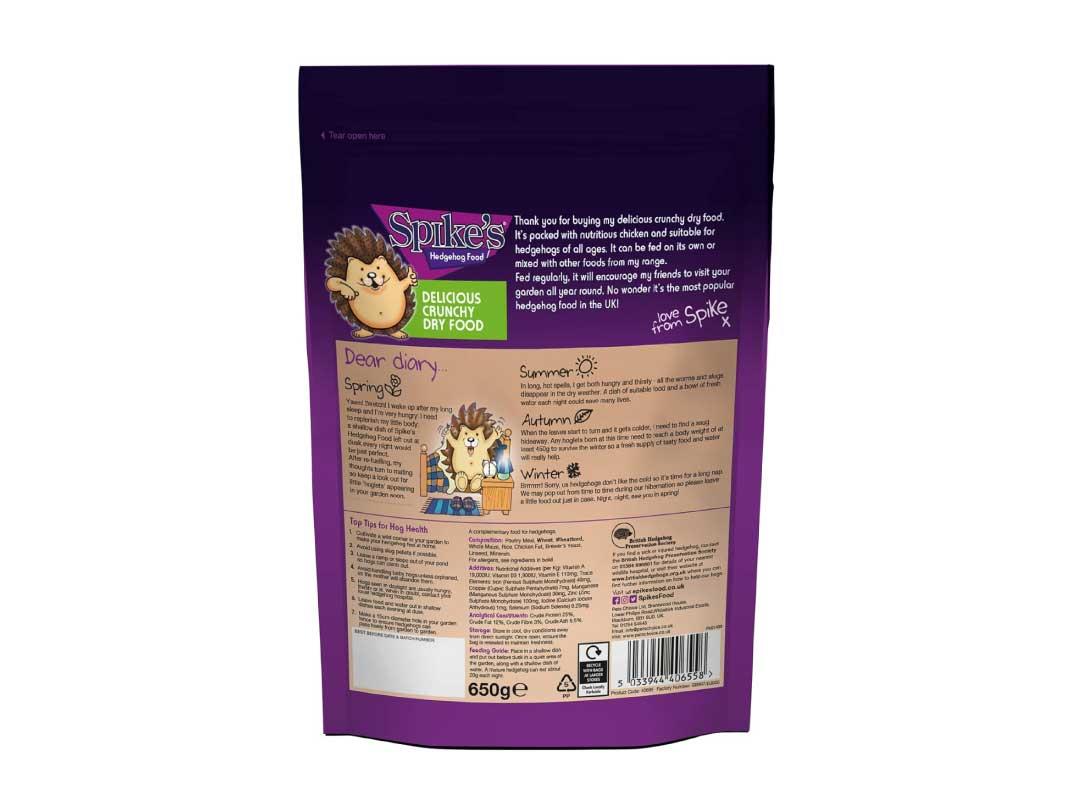 Spikes Dinner Dry Hedgehog Food 650g