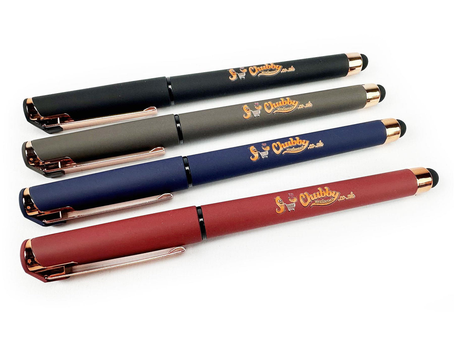 Chubby Gel Pen with Rose Gold Trim - Assorted Colour