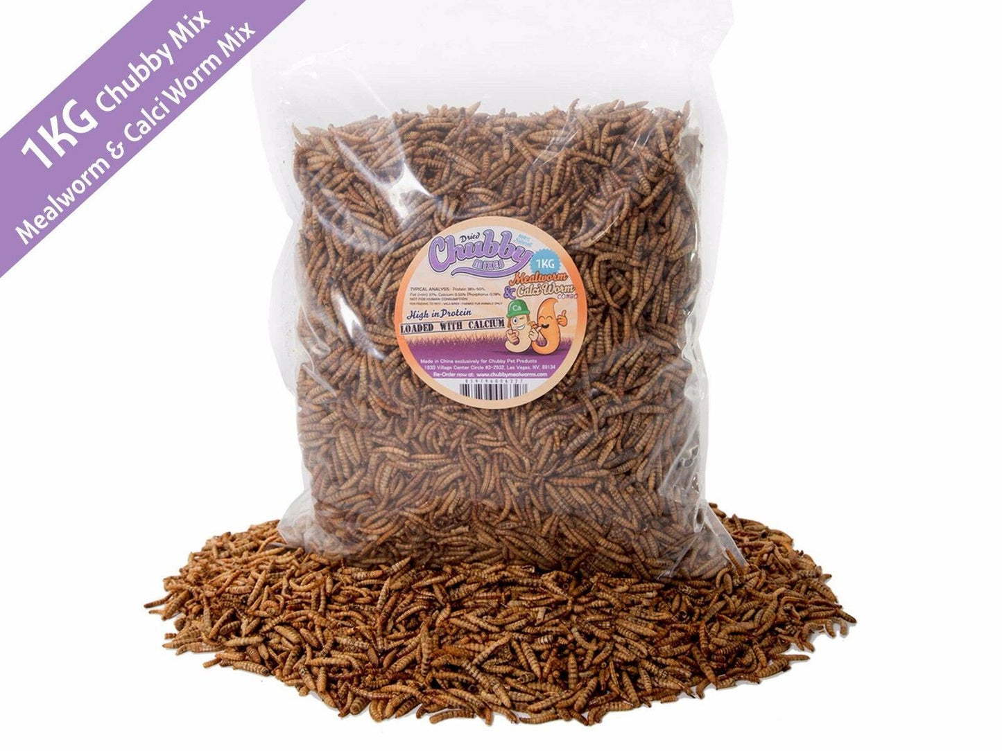 1Kg MIX - Mealworms & Calci Worms