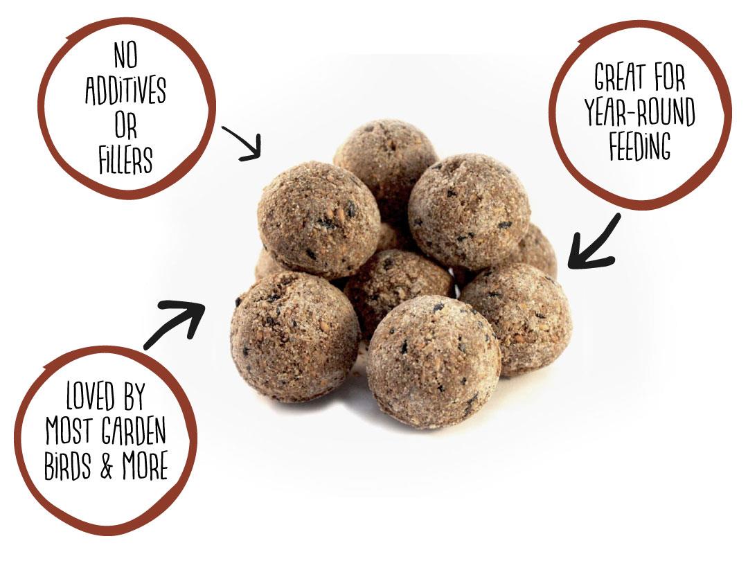 Chubby Pre-Filled Fat Ball Recycled Feeder