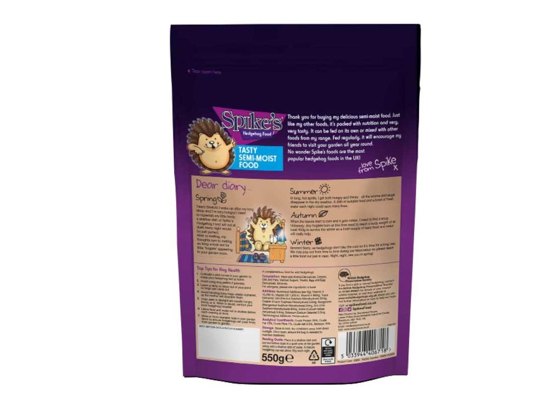 Spikes Tasty Semi-Moist Hedgehog Food 550g
