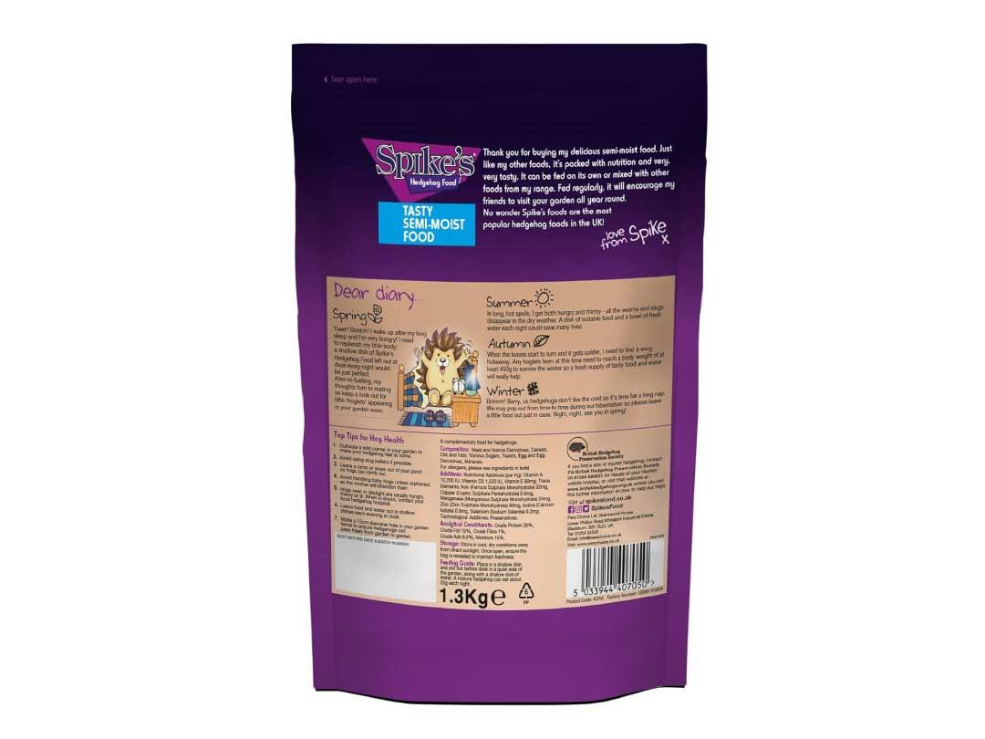 Spikes Tasty Semi-Moist Hedgehog Food 1.3KG