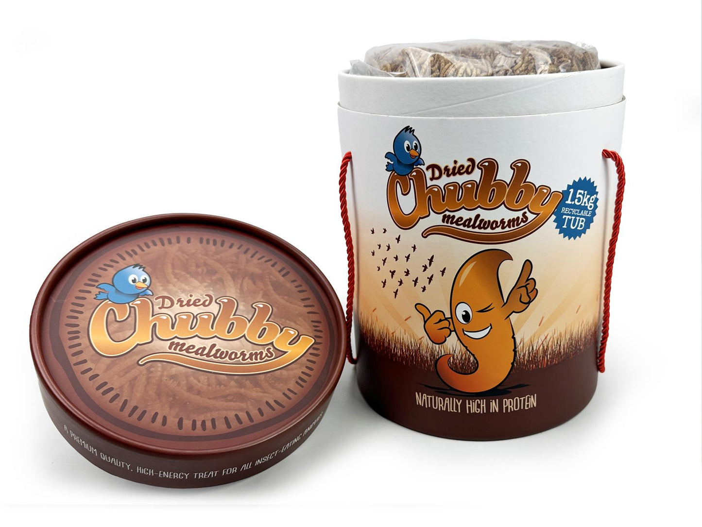 1.5Kg Tub High Quality Chubby Dried Mealworms for Wild Birds