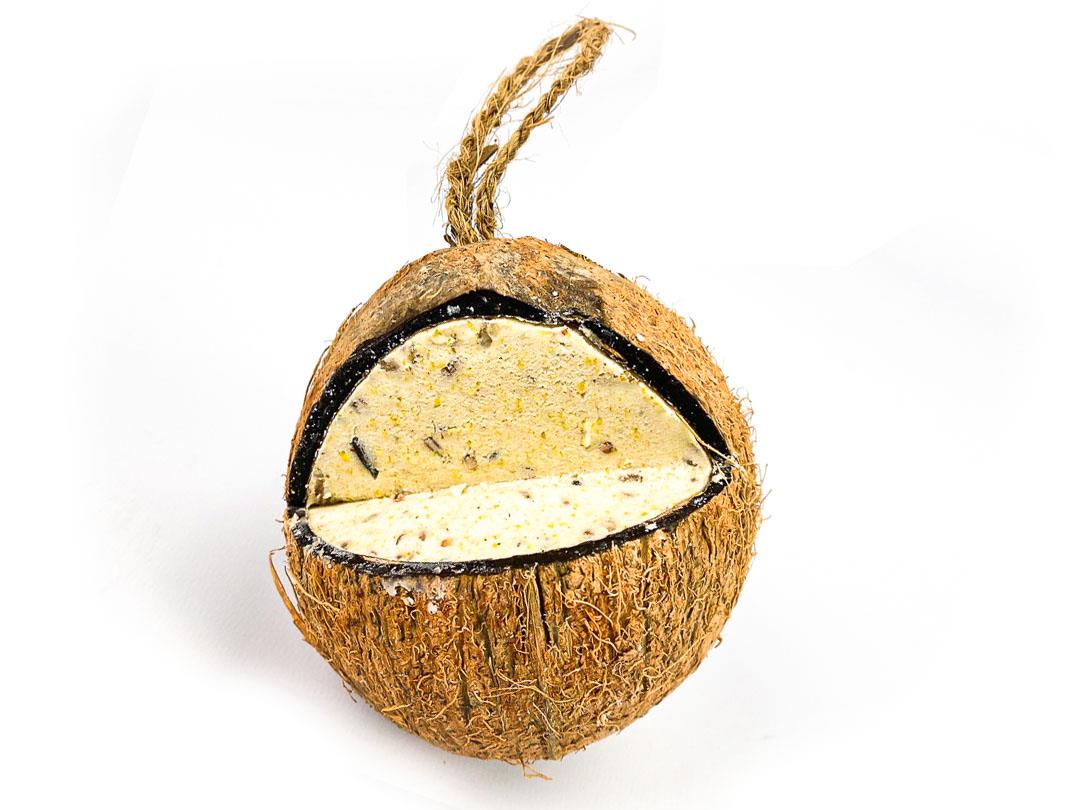 Chubby Wild Bird Food Quarter Cut  Whole Filled Coconut